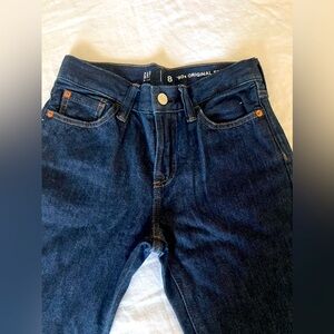 NWOT GAP boys 90s original straight dark blue jeans size 8